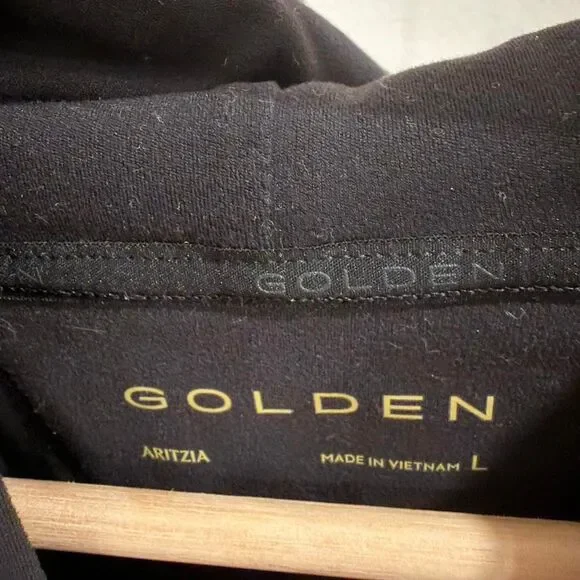 Aritzia Golden Tna Pink Cropped Pullover Hoodie Size L - Picture 3 of 3